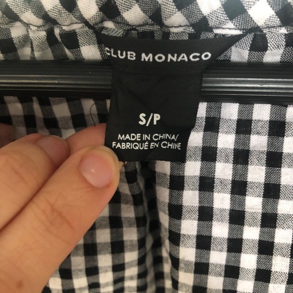 Club Monaco Riston Gingham Wrap Blouse - Picture 7 of 7